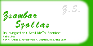 zsombor szollas business card